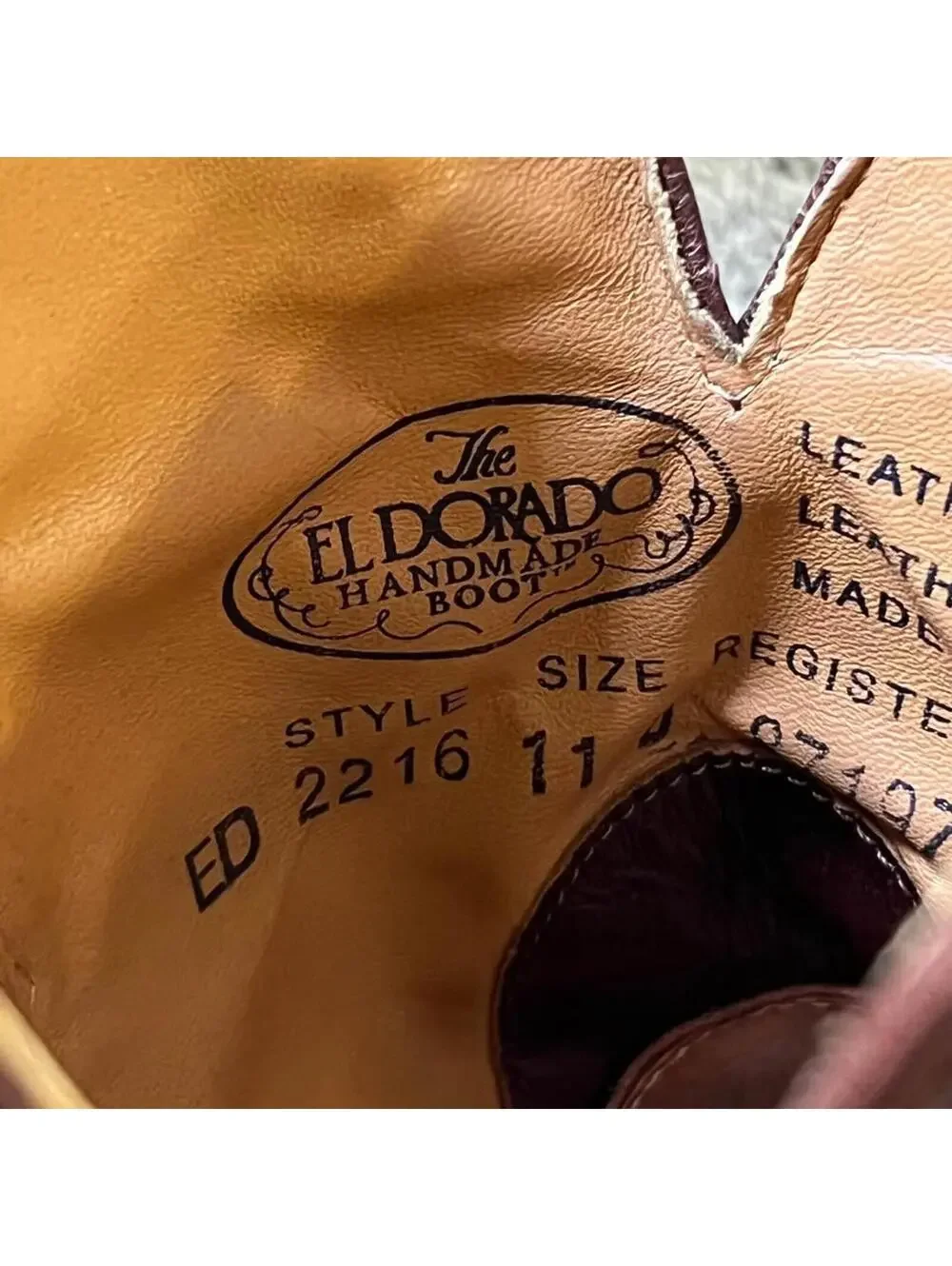 Eldorado Men's Handmade Quill Ostrich Stockman Boots Broad Square Toe size 11D